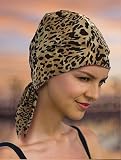 Fashy Leopard Print Adjustable Turban Style Swim Cap - PVC Free - Made in Germany