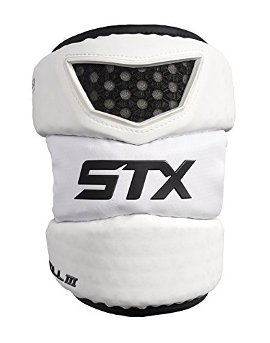 STX Lacrosse Cell 3 Elbow Pad - Pair, White/White, Large