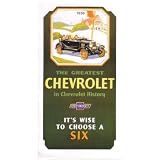 1930 CHEVROLET SIX Sales Brochure Literature Book Piece by Chevrolet