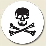 Skull and Crossbones Auto Coaster - Single Coaster for Your Car