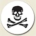 Skull and Crossbones Stone Auto Car Coaster (1)