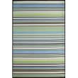 Mad Mats Stripes Indoor/Outdoor Floor Mat, 4 by 6-Feet, Grey Aqua