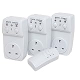 Costmad ® Pack Of 3 X Wireless Uk 3 Pin Remote Control Controlled Mains Energy Saving Socket Switch Set For Home Office 30m Range (white)