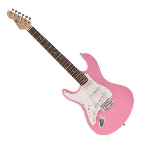 Electric-ST Guitar in Pink Left Handed
