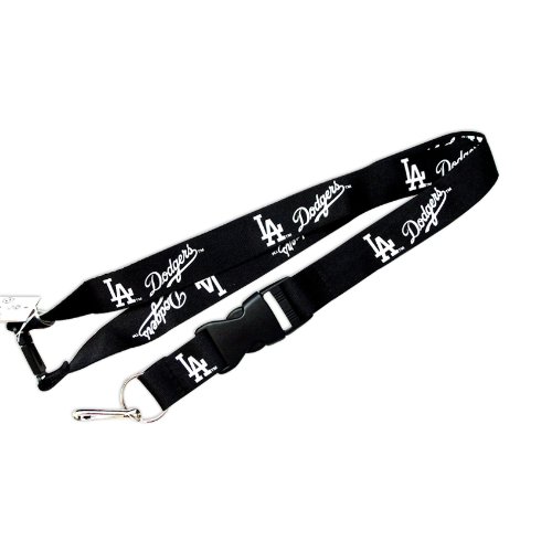 LA Los Angeles Dodgers Clip Lanyard Keychain Id Ticket Holder BLACK