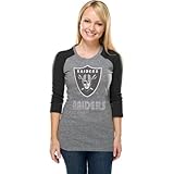 Oakland Raiders Women's Sport Princess 3/4 Sleeve T-Shirt XX Large Oakland Raiders Women's Sport Princess 3/4 Sleeve T-Shirt XX Large