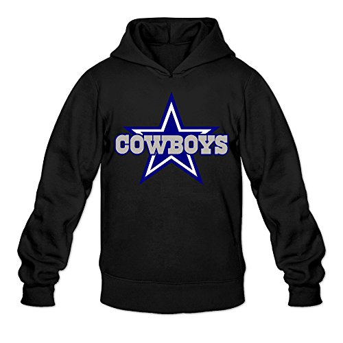 Rebecca Geek Dallas Cowboy Men's Long Sleeve Hooded Sweatshirt Black