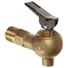 Justrite 08540 .75" NPT Thread, 4.0" L x 3.75" H Brass Control Flow Lab Safety Faucet