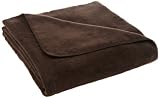 Pinzon Plush Cotton Throw, Chocolate
