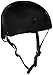 Krown Black Shell with Black Strap Skateboard Helmet, One Size