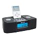 IQ Sound IQ-1307 Black Digital Alarm Clock AM FM Radio iPod Docking Station image 2