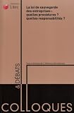 Revue Litec  / La loi de sauvegarde des entreprises : quelles procédures ? quelles responsabilités ?