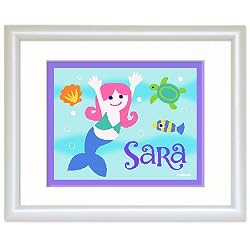 Mermaids White Personalized Print