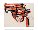 Gun, c.1981-82 (black and red on white) Art Poster Print by Andy Warhol, 14x11
