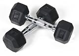 J Fit Rubber Coated Hex Dumbbell Pair 8 Pounds Each