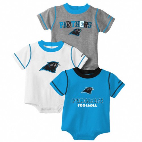 Carolina Panthers Newborn 3-Piece Creeper Set