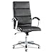 Alera NR4119 Neratoli Series High-Back Swivel/Tilt Chair, Black Soft Leather, Chrome Frame