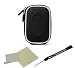 Nylon Black Durable Slim Protective Storage Cover Cube Carrying Case with Internal Mesh Pocket with Carabiner clip for Canon Power-Shot A490 A495 A800 A1200 A2200 A3000 IS A3100 IS A3300 IS D10 ELPH 100 HS ELPH 300 HS ELPH 310 HS Point and Shoot Digital Camera + Includes a anti glare screen protector, will protect from any small scratches and dirt.