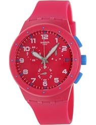 Swatch Originals Pink Frame Chronograph Pink Silicone Unisex Watch SUSR401