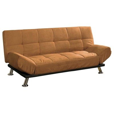 Microfiber Futon Convertible Sofa Adjustable Back