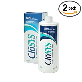 Closys Antiseptic Oral Rinse, With Flavor Control, 32 fl oz (946 ml) (Pack of 2)