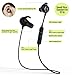 Wireless Headset Stoon Lightweight Sweatproof Sports Headphones V4.1 Best Noise Cancelling Earbuds with Mic Hands-free Bluetooth Eaebuds In Ear Dual Battery Calls for iPhone Samsung iPad (Black)