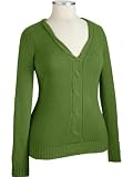 Old Navy Womens Plus Cable-Knit V-Neck Sweaters