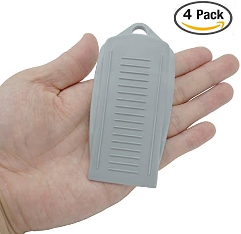 Nicedec Rubber Door Stopper 4-pack Wide Foot (1.97inch or 50mm) Flexible Door Stop, No Scratch or Dent Left Door Wedge, Works for All Surfaces with Safety