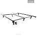 MALOUF Steelock Bed Frame, Cal King, Black