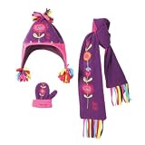 Tuc Tuc Kid's Outwear Fleece 3 piece Set. Girl's polar mittens, hat and scarf set. Different World Collection. Purple.