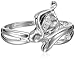 Amazon Essentials Sterling Silver Calla Lily Diamond-Accent Ring (0.02 cttw, I-J Color, I2-I3 Clarity), (previously Amazon Collection)