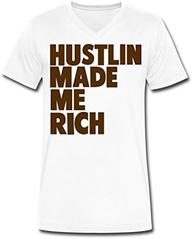 Custom Vihcion Men's Hustlin Made Me Rich T-Shirts White M