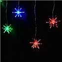 FL-525 | 1.5M COLOUR CHANGING LED STARBURST CURTAIN | CHRISTMAS WINDOW LIGHTS | 8 COLOUR CHANGING LED BULBS WITH A 5M LEAD LENGTH | DECORATION IDEAS AROUND THE HOME