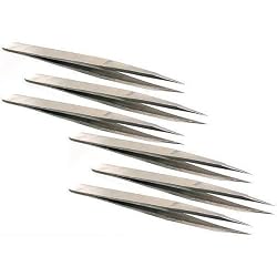6 Tweezers #NN Stringing Gem Soldering Jewelry Tools