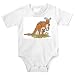 Onesie with australia, joey, kangaroo, marsupial, brown