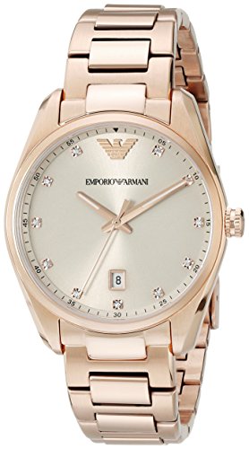 Emporio Armani Women's AR6065 Classic Analog Display Analog Quartz Rose Gold Watch