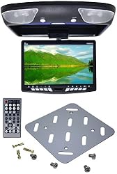 Brand New Tview T90dvfd-black All in One Huge 9 Flip Down, Roof Mount Car Monitor with Built in Dvd, Cd, Mp3 Player + Usb Input + Sd Card Reader + Ipod Interface + Ir Transmitter + Dome Lights + Swiveling Screen and Built in Fm Modulator