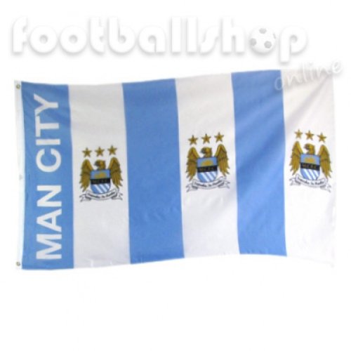 Manchester City FC Authentic EPL Crest Flag BS