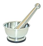 Brushed Spice Grinder / Mortar and Pestle Set / Molcajete - Fine Stainless Steel Kitchenware for Your Home