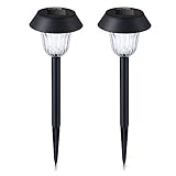 Litom ガーデンライト LED ソーラーライト 自動充電 装飾用アウトドア防雨ライト 配線電池不要 自動点/消灯 ガーデニング/庭/花壇/坪 飾りLEDライト(2本セット)