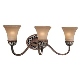 Minka Lavery Cabella 6793-216 Reversible 3-LT 300w (9"H x 23"W) Vanity Lighting in Cabella Patina