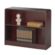 Safco 2-Shelf Reinforced Radius-Edge Veneer Bookcase, Mahogany