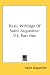 Book Basic Writings Of Saint Augustine: V1, Part One