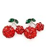 Pinup Girl Cherry Love Crystal Earrings