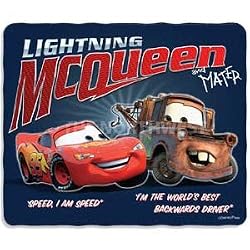 Disney Cars Flashback Tow Mater and McQueen Fleece Blanket Throw NEW