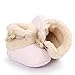 Elevin(TM)Baby Girl Boy Soft Sole Crib Shoes Anti-slip Prewalker Shoes Snow Boots (0~6M, Pink)