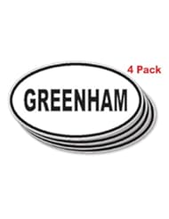 GREENHAM Oval Sticker 4 pack