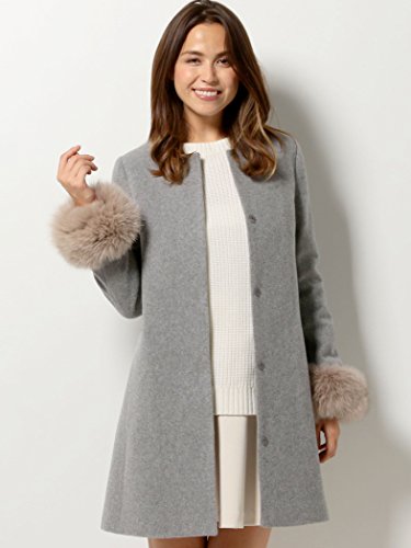 (ジュエルチェンジズ) Jewel Changes 〓●JOC W 袖ファー付き ノーカラーコート 66251510908