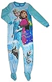 Disney Frozen Girls Elsa & Anna Footed Blanket Sleeper Pajama Size M 7/8