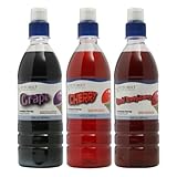 Victorio 3-Flavor Pack Shaved Ice/Snow Cone Syrups, Grape, Cherry, Red Raspberry